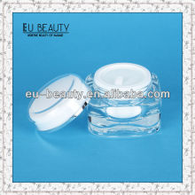 15g Square shaped clear acrylic cosmetic jar